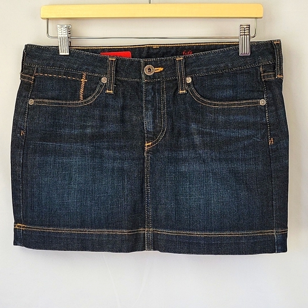 AG Adriano Goldschmied The Elicit Denim Mini Skirt Dark Wash Size 29